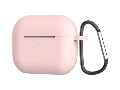 Techancy KC2114 silicone earphone case, compatible with 3rd generation AirPods, pink. Techancy KC2114 silicone earphone case, compatible with 3rd generation AirPods, pink.