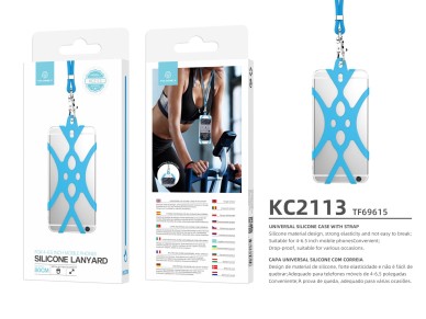 Techancy universal silicone mobile phone cord, 80 cm, KC2113, compatible with all mobile phone model
