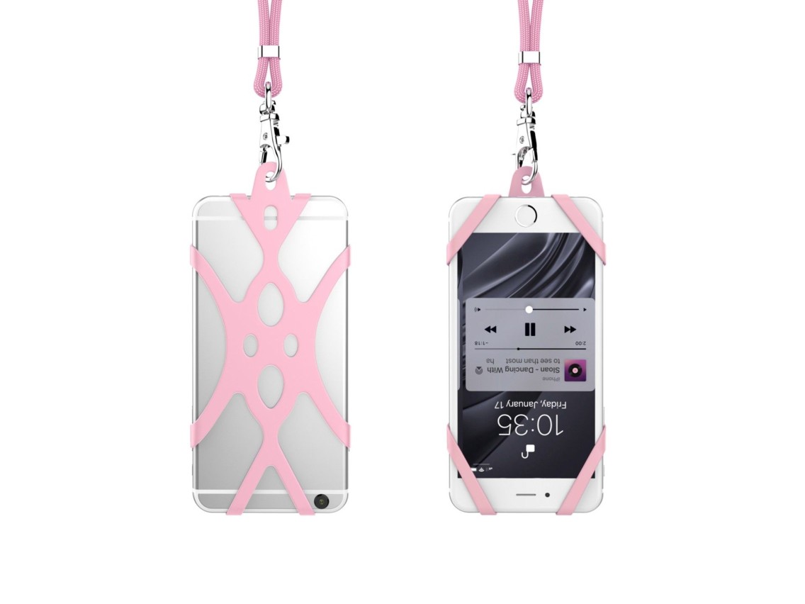 Techancy universal silicone mobile phone strap, 80 cm, KC2113, compatible with all mobile phone mode