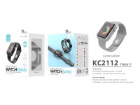 Correa de reloj Techancy KC2112 totalmente adhesiva, compatible con Apple Watch de 42-44 mm, gris Correa de reloj Techancy KC2112 totalmente adhesiva, compatible con Apple Watch de 42-44 mm, gris