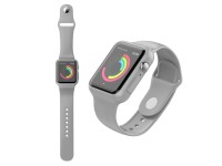 Correa de reloj Techancy KC2112 totalmente adhesiva, compatible con Apple Watch de 42-44 mm, gris Correa de reloj Techancy KC2112 totalmente adhesiva, compatible con Apple Watch de 42-44 mm, gris