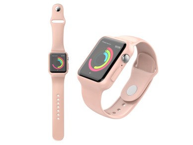 Techancy KC2112 Fully Adhesive Watch Band, Compatible with Apple Watch 38-40mm, Pink Techancy KC2112 Fully Adhesive Watch Band, Compatible with Apple Watch 38-40mm, Pink