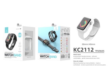 Techancy KC2112 Fully Adhesive Watch Band, Compatible with Apple Watch 38-40 mm, White Techancy KC2112 Fully Adhesive Watch Band, Compatible with Apple Watch 38-40 mm, White