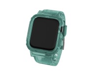 Pulseira de silicone para relógio Techancy, KC2111, compatível com Apple Watch 42-44 mm, verde Pulseira de silicone para relógio Techancy, KC2111, compatível com Apple Watch 42-44 mm, verde