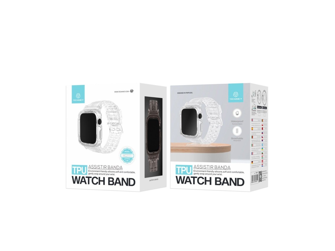 Correa de reloj de silicona Techancy KC2111, compatible con Apple Watch 42-44 mm, color marrón café.