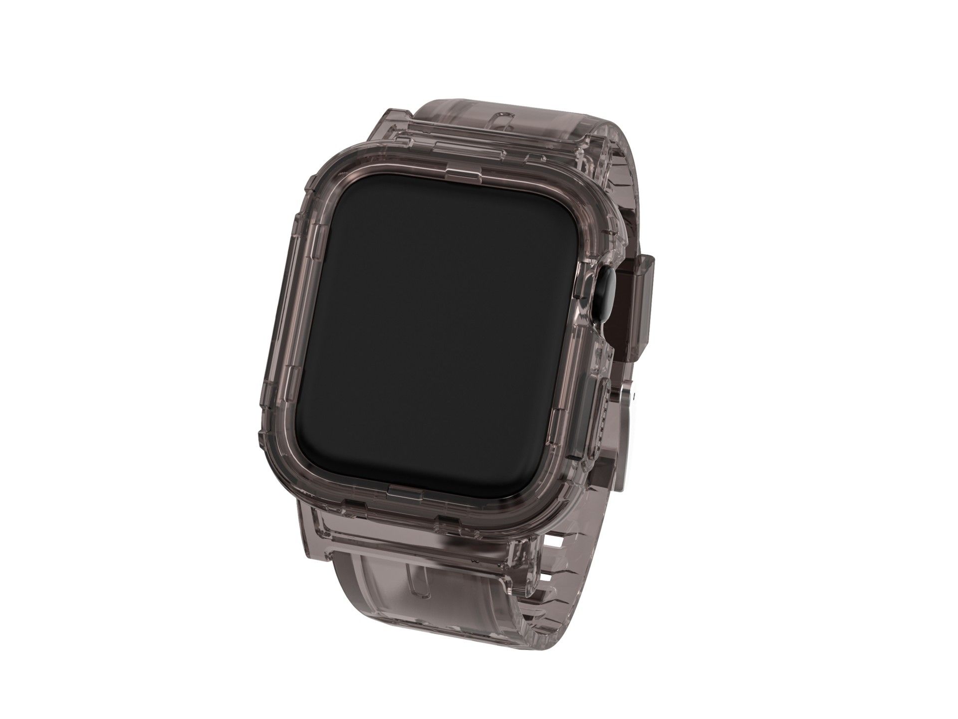 Correa de reloj de silicona Techancy KC2111, compatible con Apple Watch 42-44 mm, color marrón café.