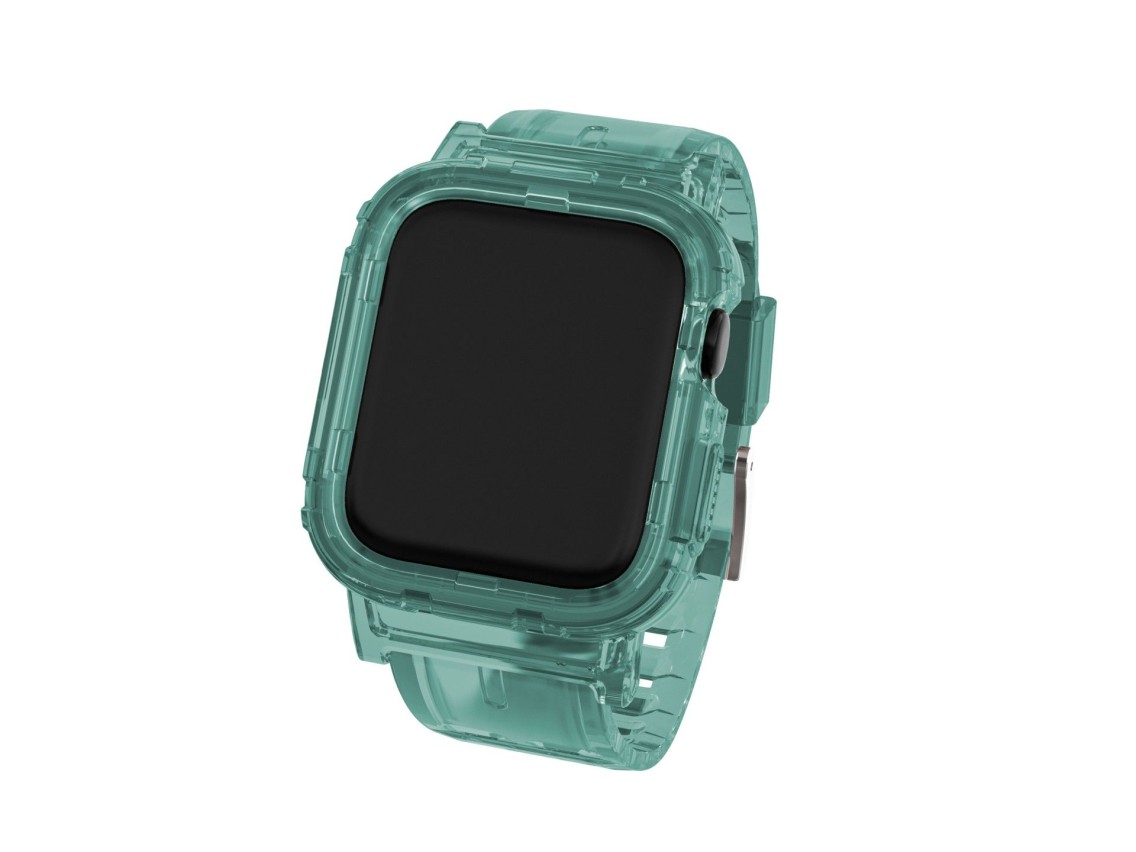 Pulseira de silicone para relógio Techancy, KC2111, compatível com Apple Watch 38-40 mm, verde