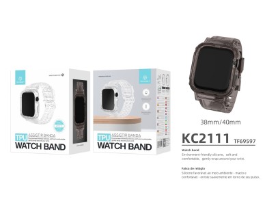 Techancy KC2111 silicone watch band, compatible with Apple Watch 38-40 mm, coffee brown. Techancy KC2111 silicone watch band, compatible with Apple Watch 38-40 mm, coffee brown.