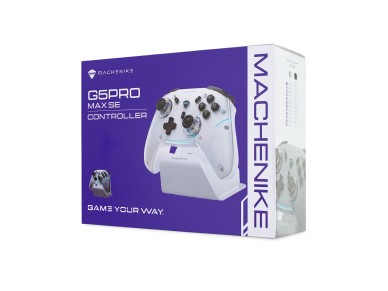 Controle sem fio Machenike G5Pro Max com base de carregamento - Branco