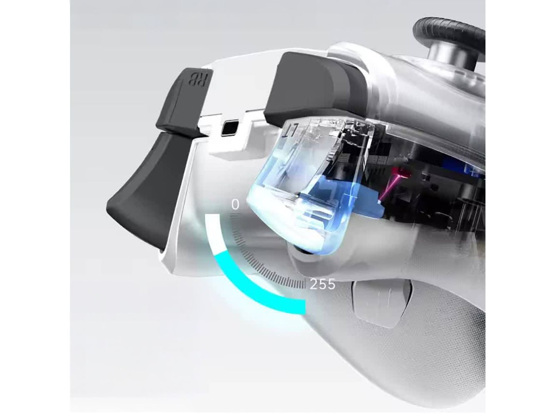 Controle sem fio Machenike G5Pro Max com base de carregamento - Branco