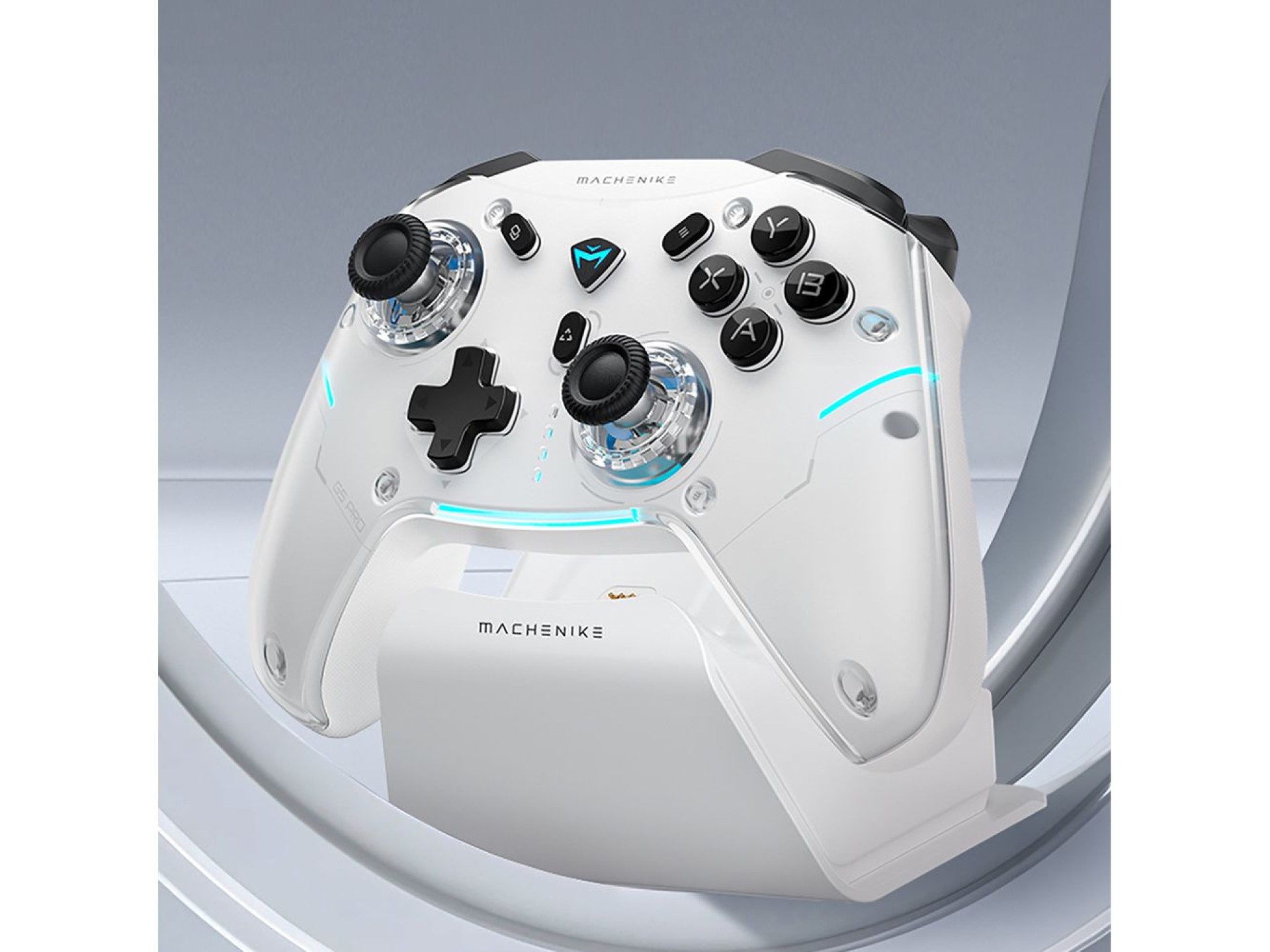Controle sem fio Machenike G5Pro Max com base de carregamento - Branco