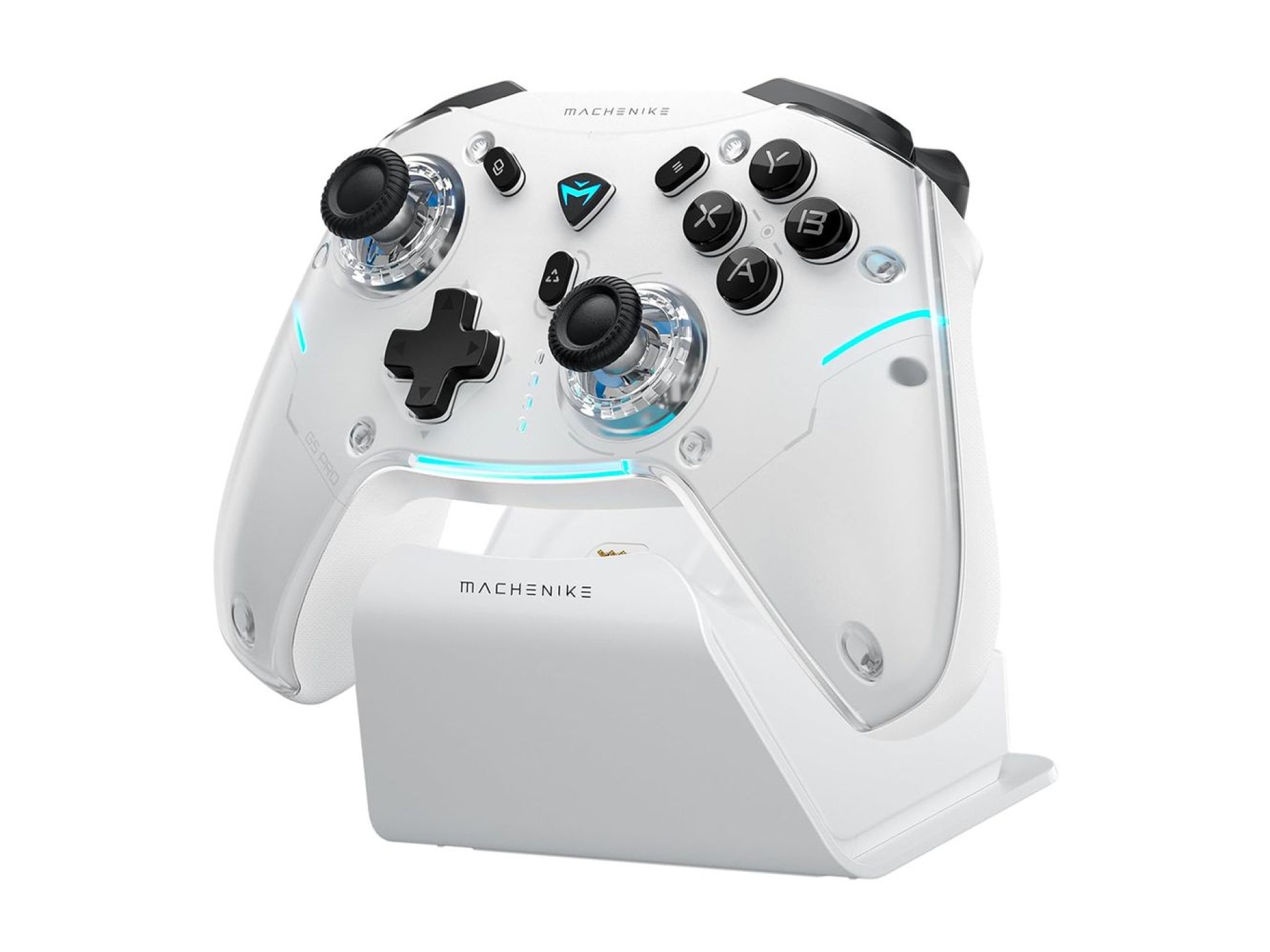 Controle sem fio Machenike G5Pro Max com base de carregamento - Branco