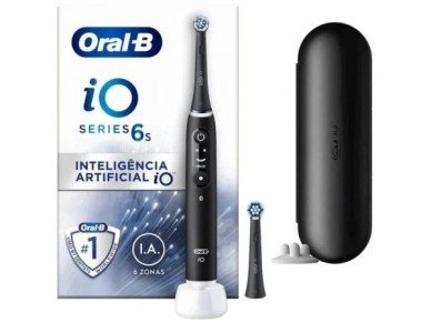 Braun Oral-B iO 6 Toothbrush / Includes 2 Replacement Brush Heads / Black