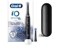 Braun Oral-B iO 6 Toothbrush / Includes 2 Replacement Brush Heads / Black