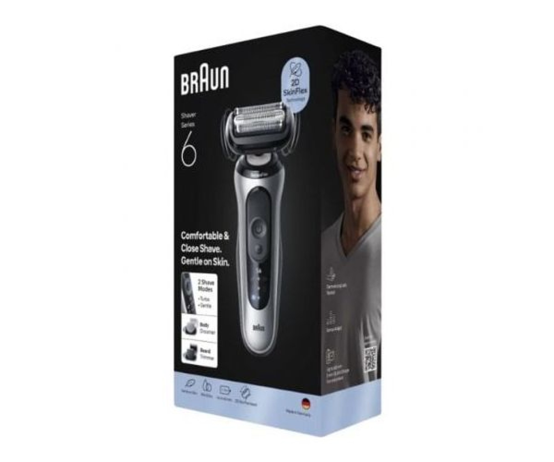 Barbeador Braun Series 6 62-S1650S / com bateria / 2 acessórios