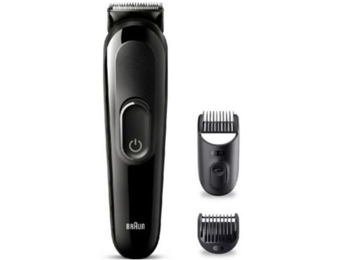 Kit Braun All in One 3 em 1 Style S�rie 3 com barbeador, bateria e 2 acess�rios.