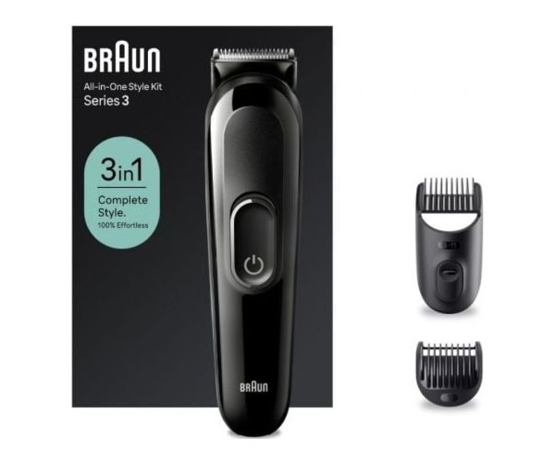 Afeitadora Braun All in One 3 en 1 Style Kit Series 3/ con batería/ 2 Accesorios
