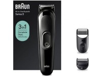 Kit Braun All in One 3 em 1 Style S�rie 3 com barbeador, bateria e 2 acess�rios.