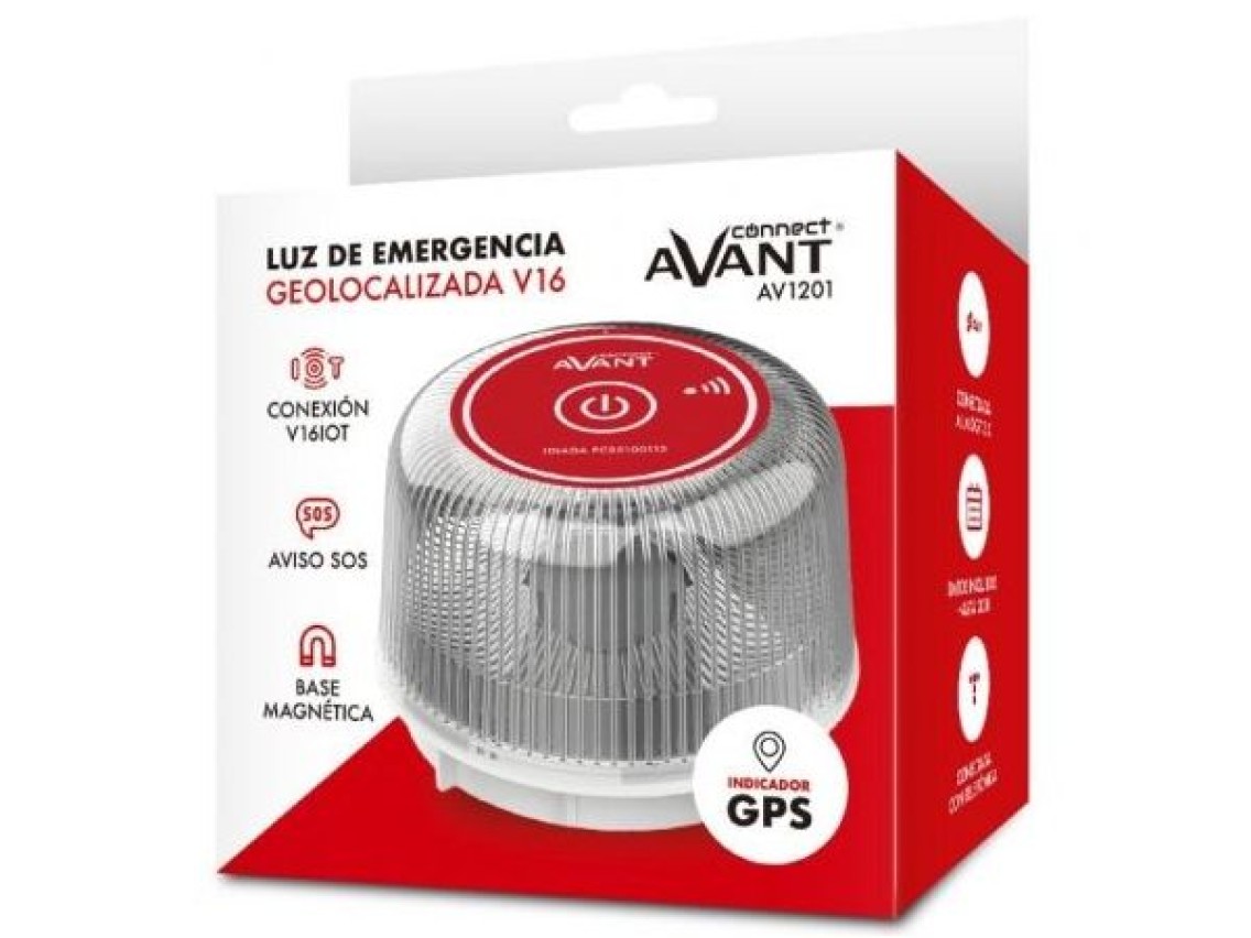 Luz de sinalização de emergência para carro Avant V16 Connected AV1201 / Homologada / Base magnética