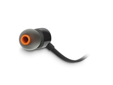 Fones de ouvido intra-auriculares JBL Tune 110 com microfone / Conector de 3,5 mm / Preto