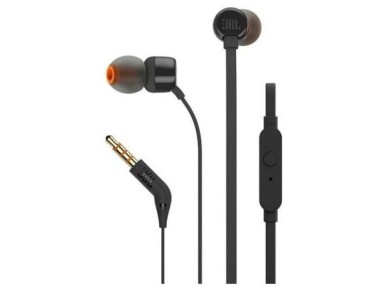 Fones de ouvido intra-auriculares JBL Tune 110 com microfone / Conector de 3,5 mm / Preto