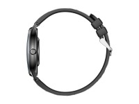 COLMI L28 Smart Watch (black silicone + black leather strap)