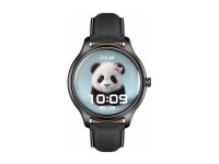 COLMI L28 Smart Watch (black silicone + black leather strap)