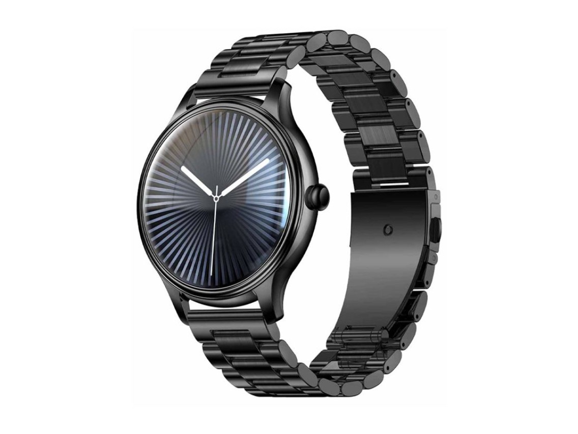 Relógio inteligente COLMI L28 (preto + pulseira de aço preta)