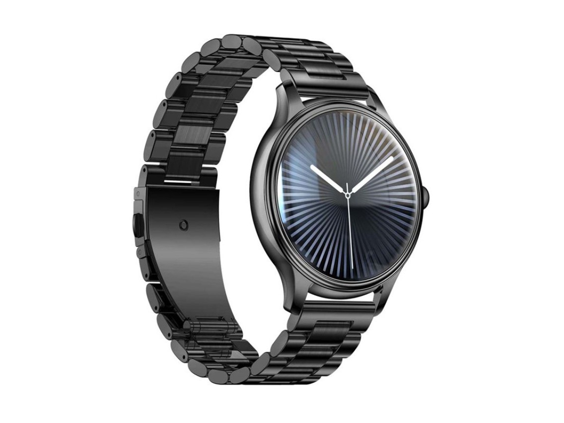 Relógio inteligente COLMI L28 (preto + pulseira de aço preta)