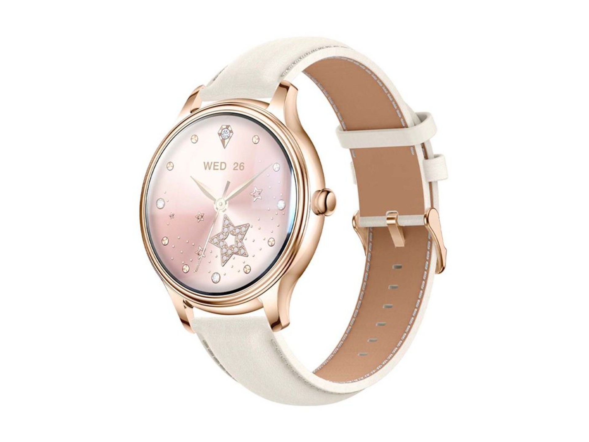 COLMI L28 Smart Watch (Gold + gold leather strap)