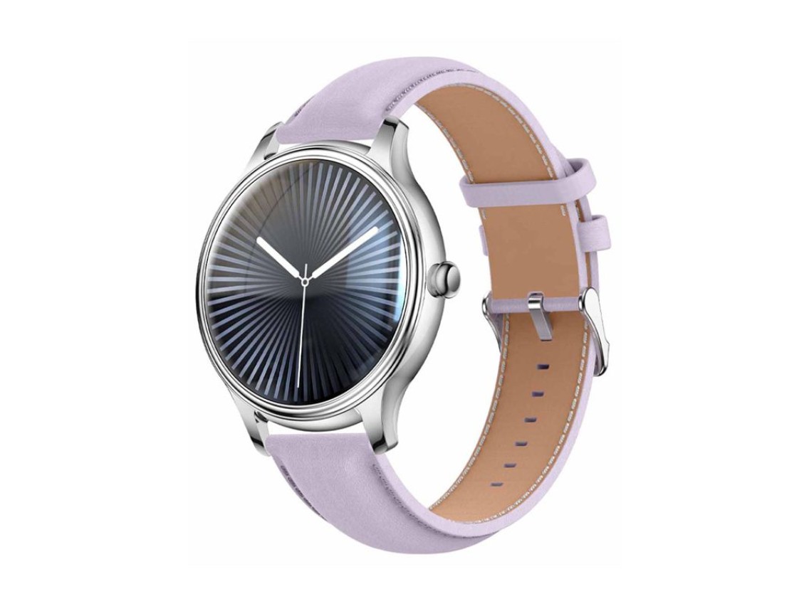 COLMI L28 Smart Watch (silver-purple + purple leather strap)