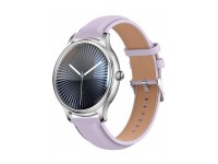 Rel�gio inteligente COLMI L28 (prateado-roxo + pulseira de couro roxa)