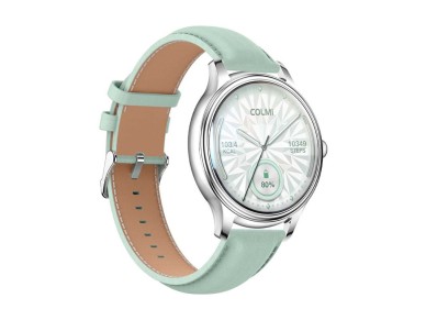 Reloj inteligente COLMI L28 (plata-verde + correa de cuero verde) Reloj inteligente COLMI L28 (plata-verde + correa de cuero verde)