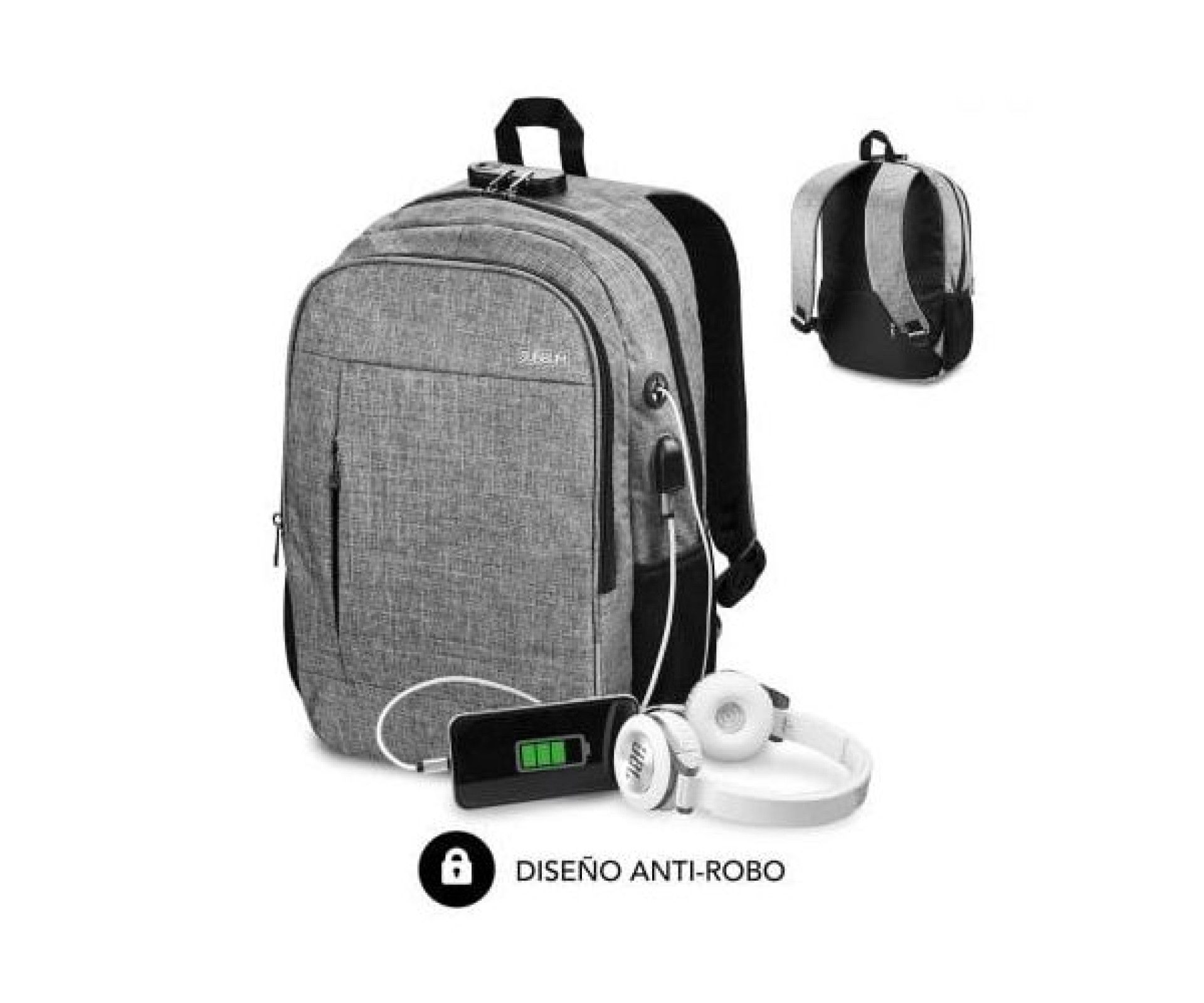 Subblim Urban Lock Backpack for Laptops up to 16