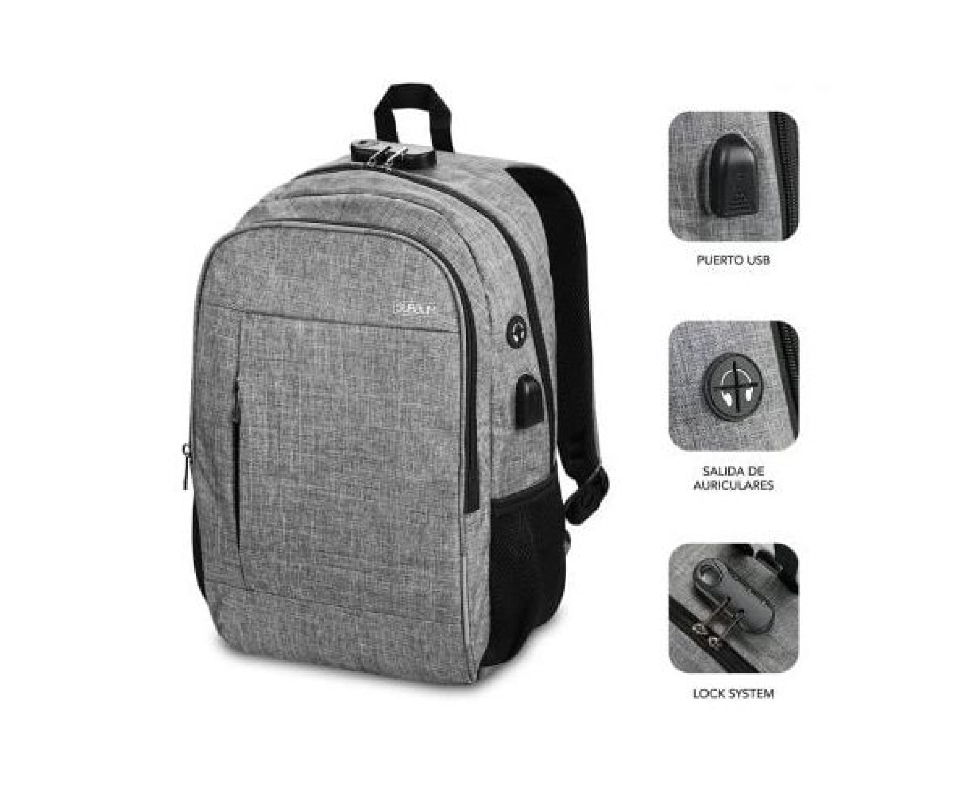 Subblim Urban Lock Backpack for Laptops up to 16