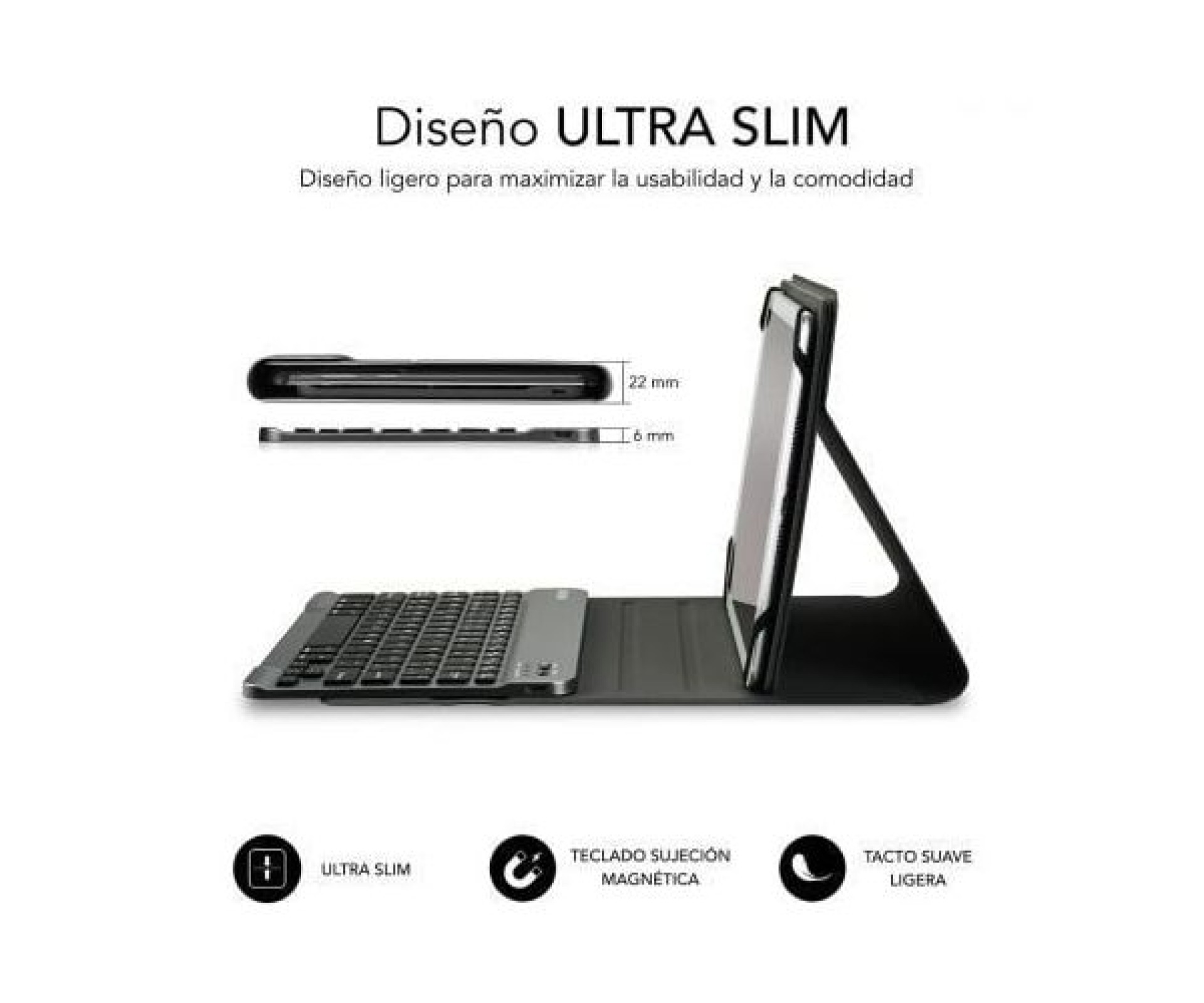 Capa para teclado Bluetooth Subblim Keytab Pro para tablets de 10,1