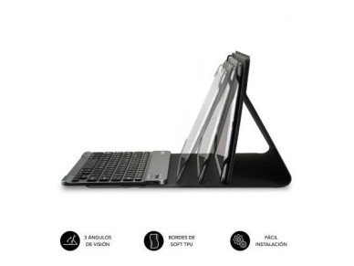 Capa para teclado Bluetooth Subblim Keytab Pro para tablets de 10,1" a 10,8" / Preta