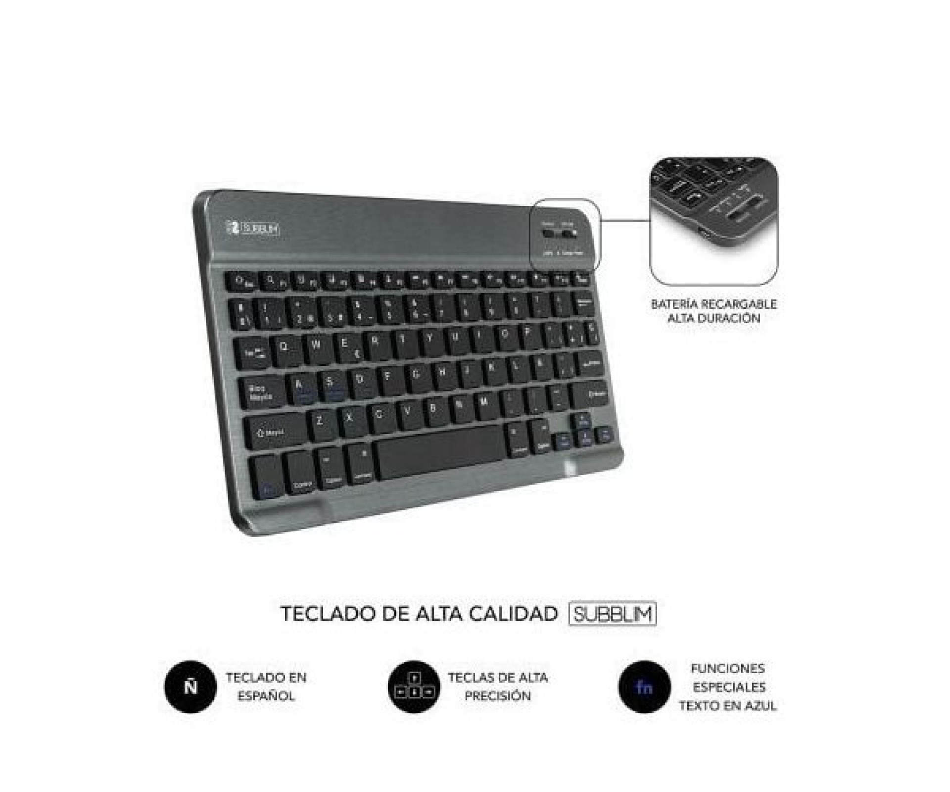 Capa para teclado Bluetooth Subblim Keytab Pro para tablets de 10,1