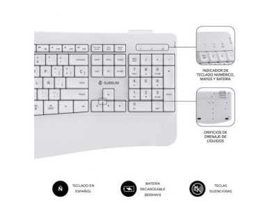 Teclado y Rat�n Inal�mbrico Subblim Combo Dual Office Prowave/ Blanco