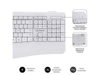 Conjunto de teclado e mouse sem fio Subblim Dual Office Prowave/Branco Conjunto de teclado e mouse sem fio Subblim Dual Office Prowave/Branco