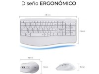 Conjunto de teclado e mouse sem fio Subblim Dual Office Prowave/Branco Conjunto de teclado e mouse sem fio Subblim Dual Office Prowave/Branco