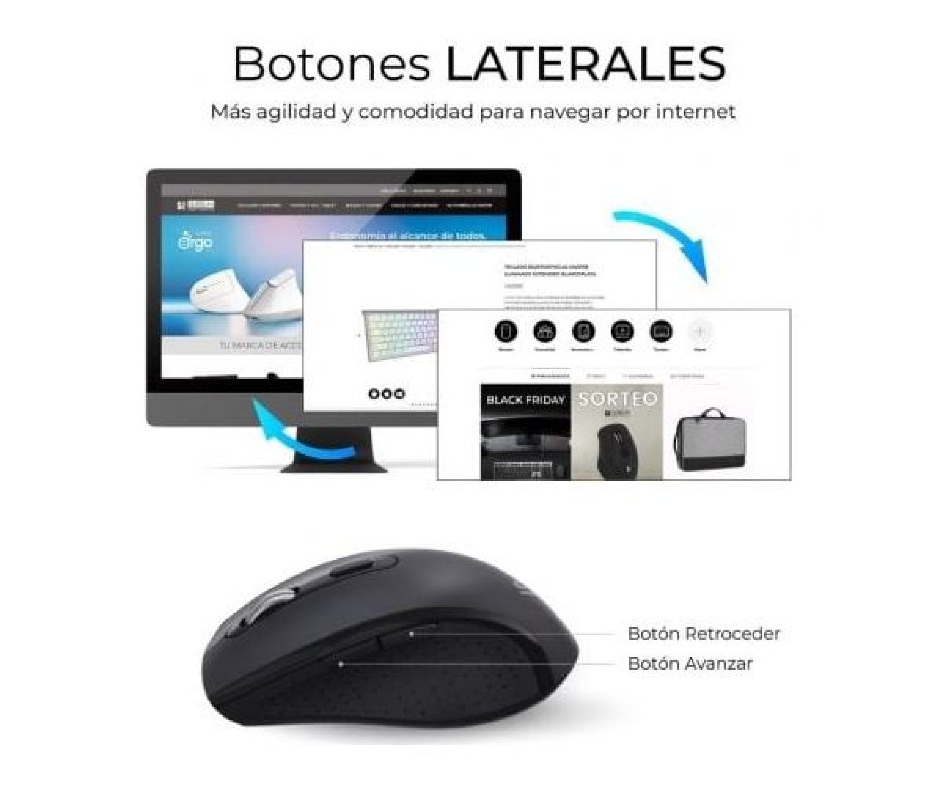 Teclado y Ratón Inalámbrico Subblim Combo Dual Office Prowave/ Negro