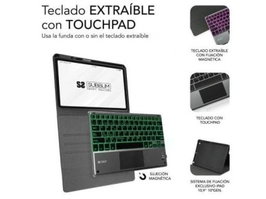Funda con Teclado Subblim KeyTab Pro BT para Tablet iPad 10.9" 10a Gen/ Negra Funda con Teclado Subblim KeyTab Pro BT para Tablet iPad 10.9" 10a Gen/ Negra