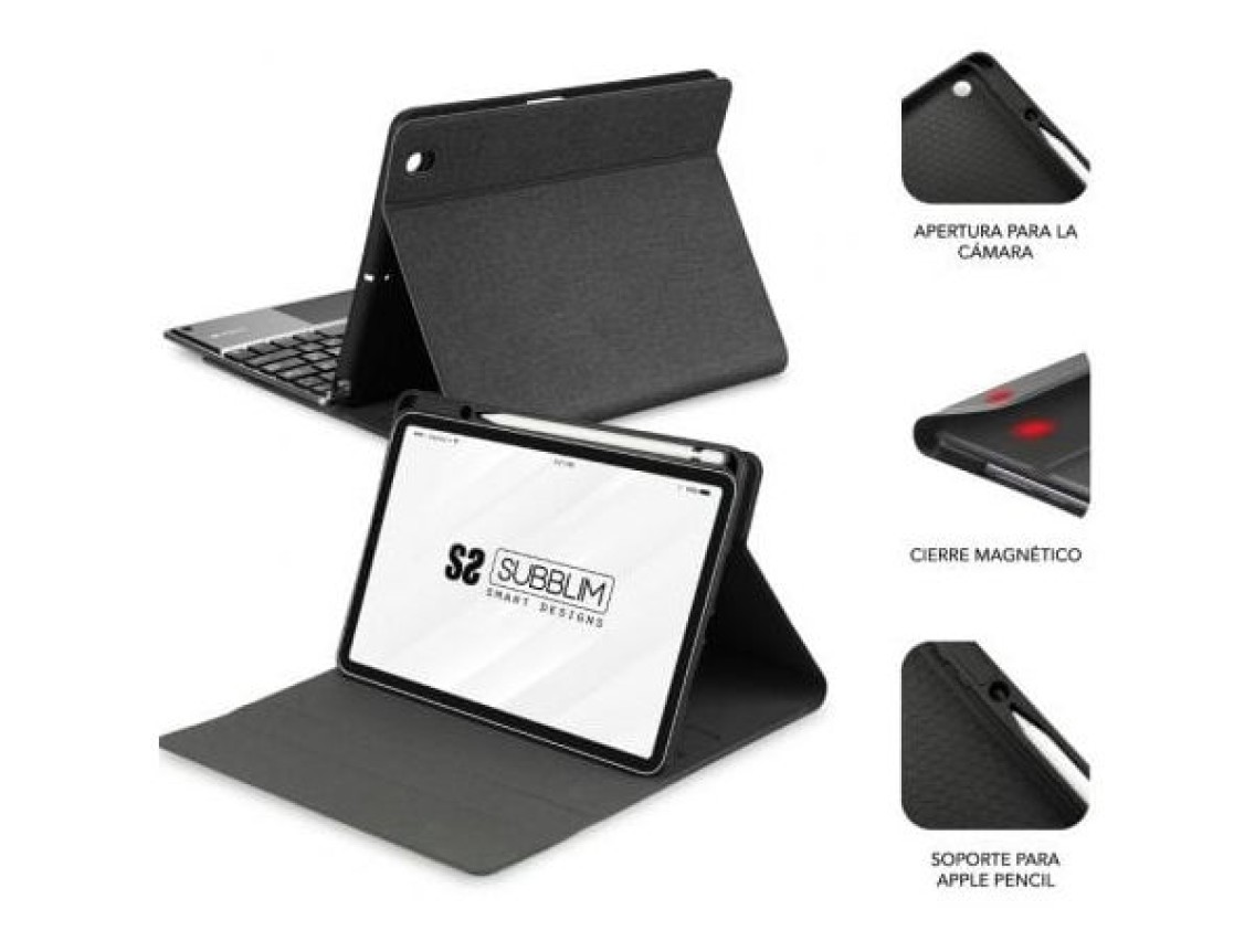 Funda con Teclado Subblim KeyTab Pro BT para Tablet iPad 10.9" 10a Gen/ Negra
