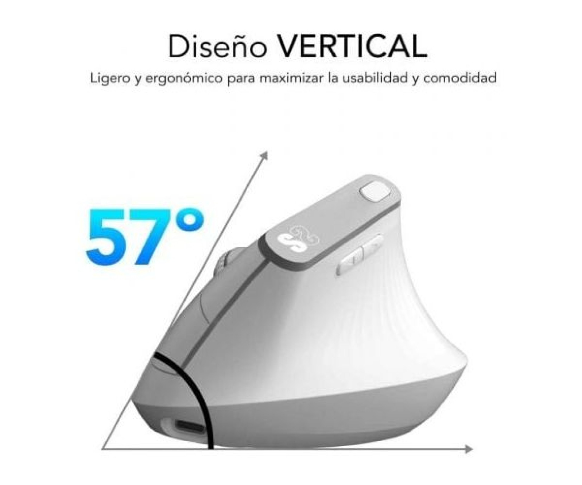 Subblim Nature Vertical Ergo Dual Battery Wireless Bluetooth Vertical Mouse / 2.4GHz / Rechargeable