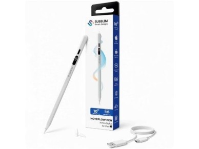 L�piz Electr�nico Subblim NoteFlow Pen para iPad/ Blanco