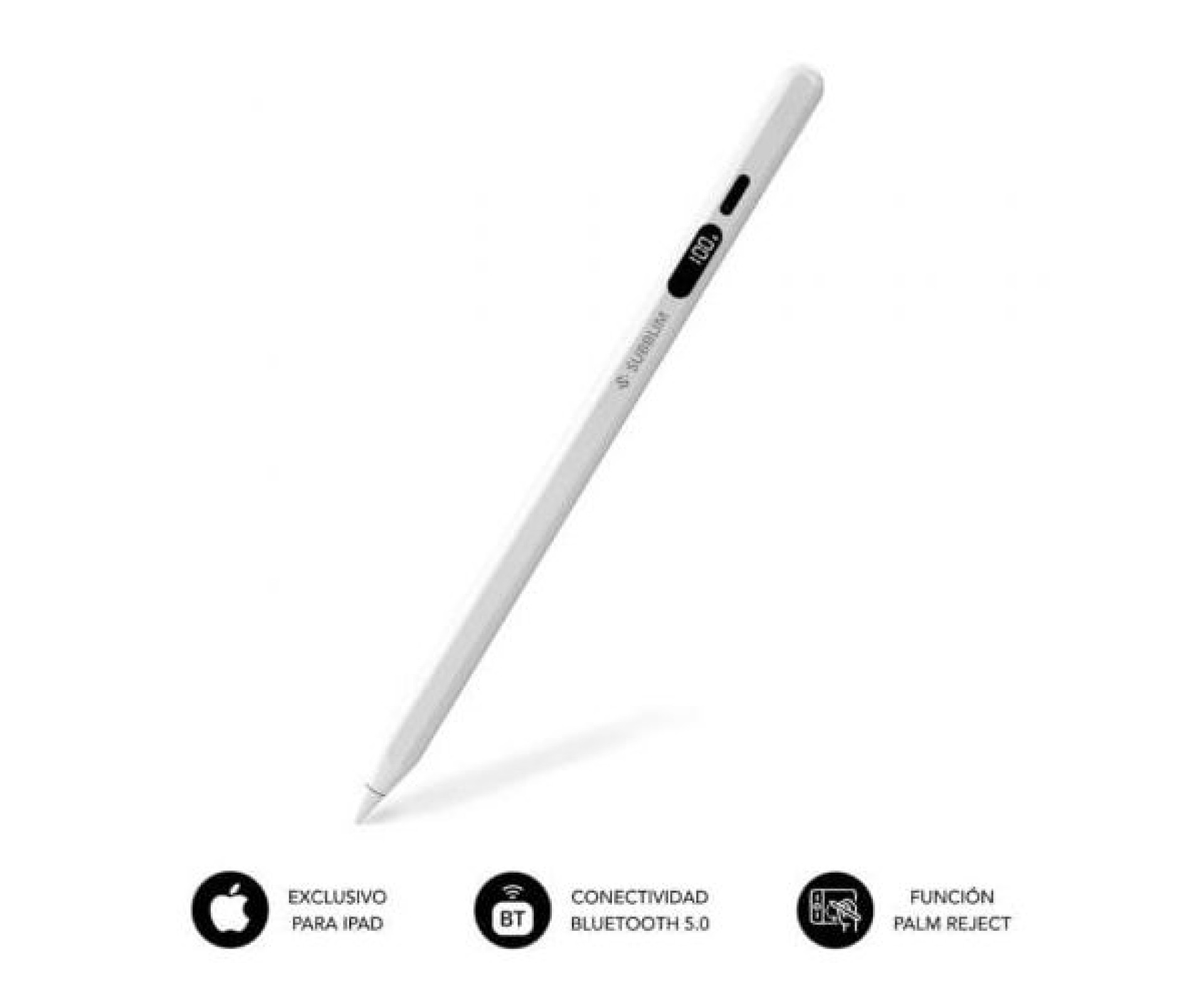 Lápiz Electrónico Subblim NoteFlow Pen para iPad/ Blanco