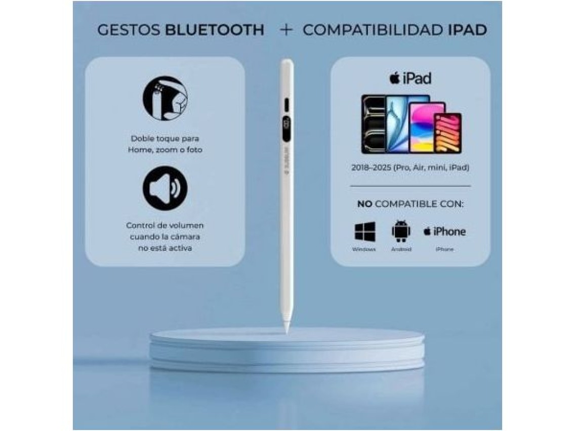 Lápiz Electrónico Subblim NoteFlow Pen para iPad/ Blanco