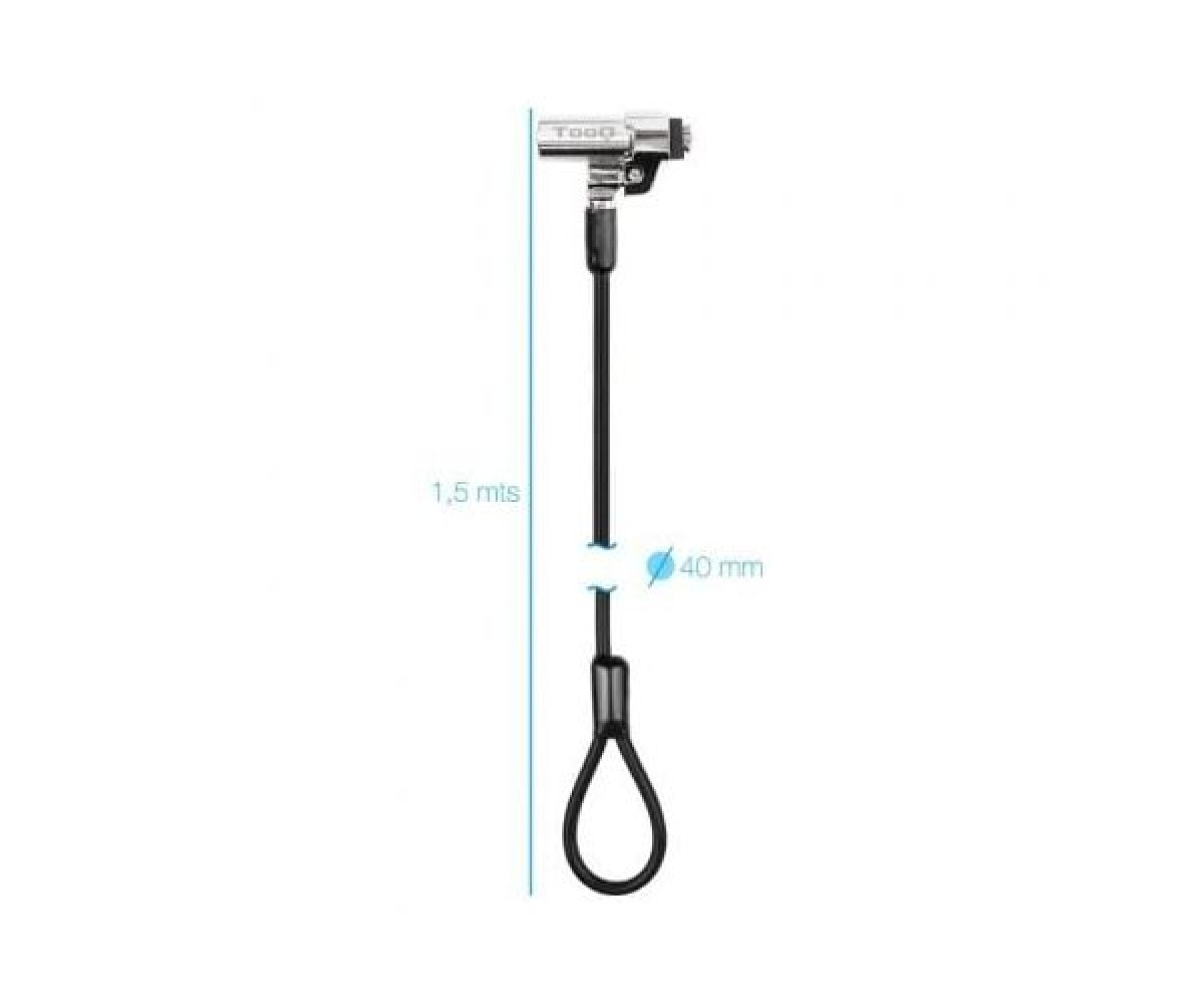 TooQ TQCLKC0045-G/ 1.5m Nano Type Security Cable for Laptops