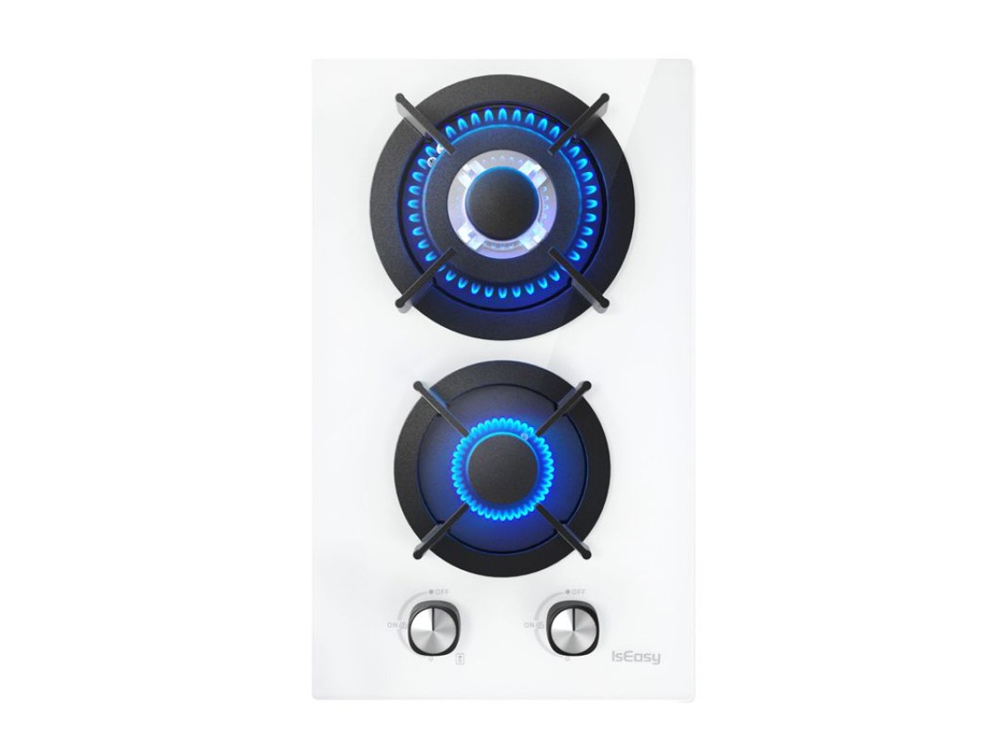 ISEASY MGBG-312A gas hob, 2 burners (white)